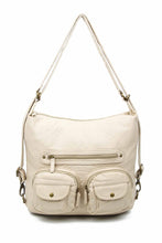 Load image into Gallery viewer, Andee Convertible Crossbody Backpack - Taupe | Vegan Leather
