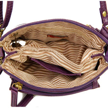 Load image into Gallery viewer, Anita Three Way Crossbody Wristlet Purse - Purple | Vegan Leather
