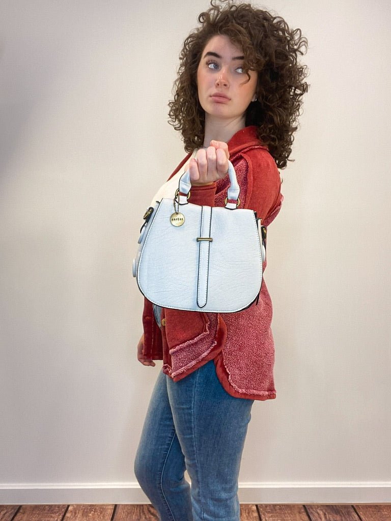Carli Crossbody Handbag Purse - Fossil Grey - Lavender Hills BeautyAmpere CreationsC125-FGR
