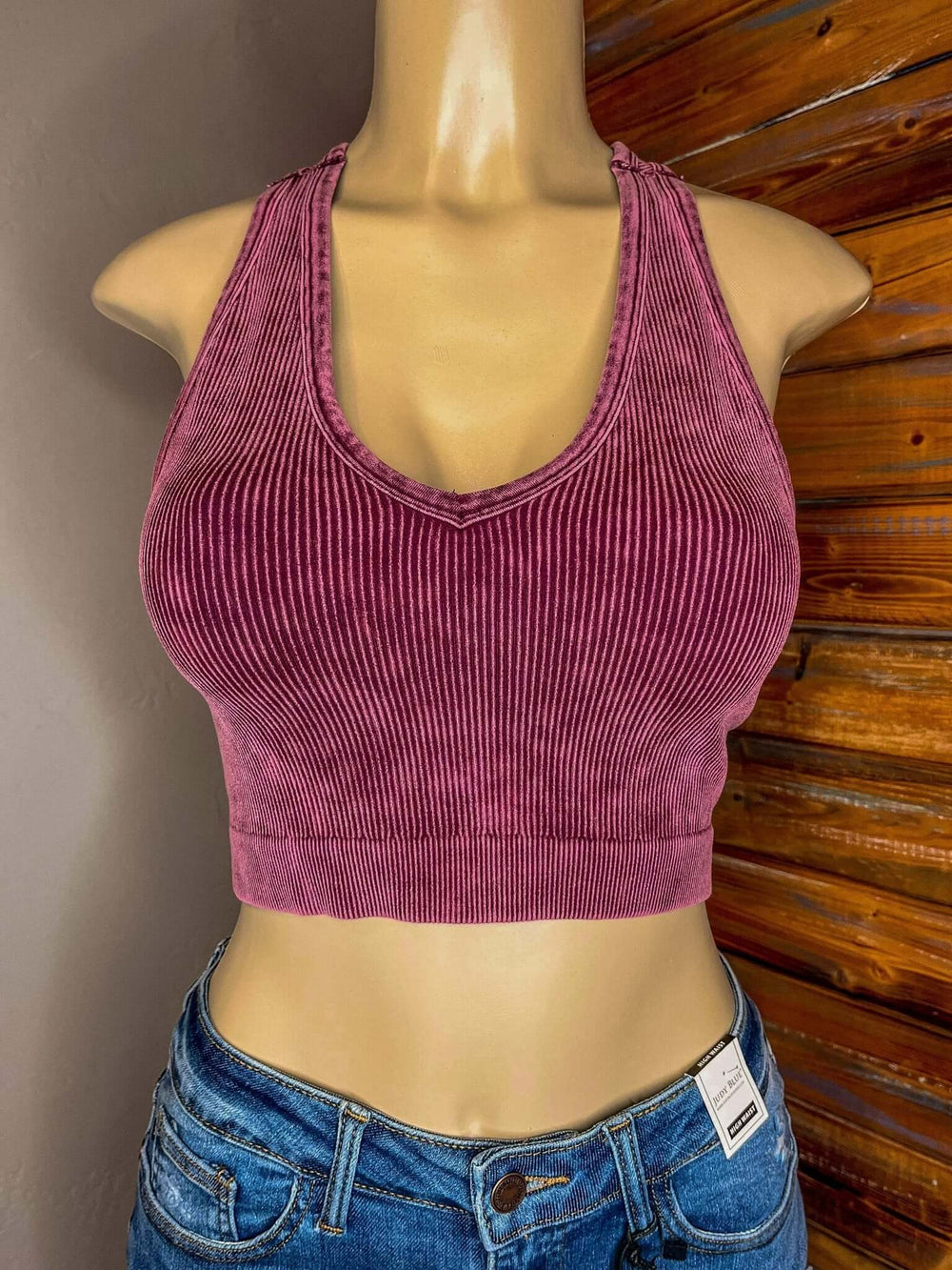 Tank Top With Built In Bra Women's Seamless Flow Padded Ribbed Knit Racerback Tank Top - HALARA Crz Yoga Tank - Foto 5