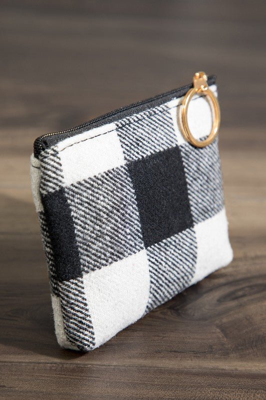 Buffalo Check Coin Purse - 2 Colors Available - Lavender Hills BeautyUrbanista