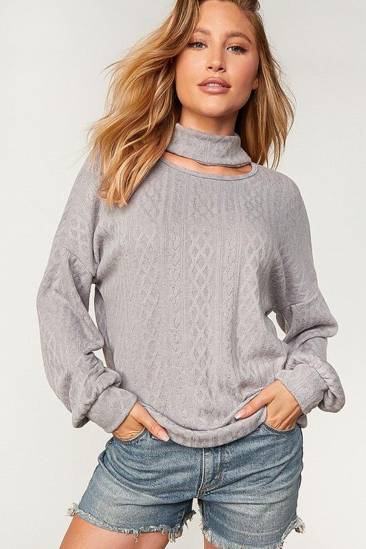 Jumper with shop neck choker