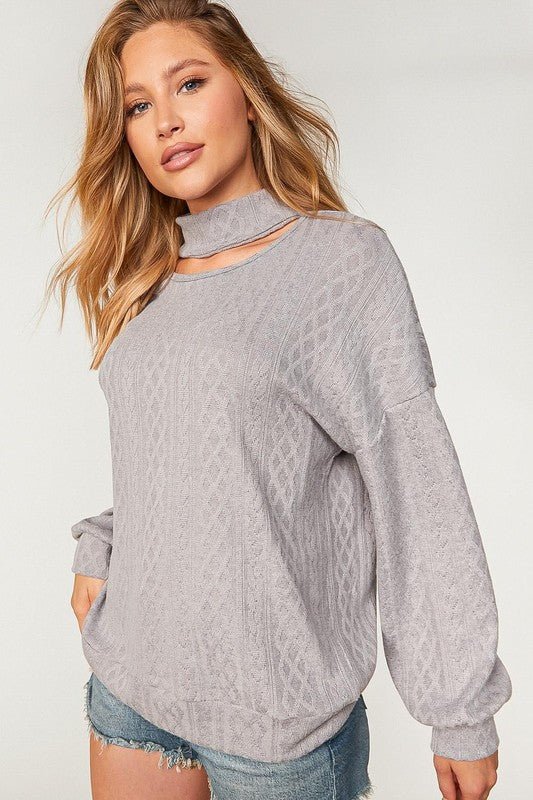 Choker top collar sweater