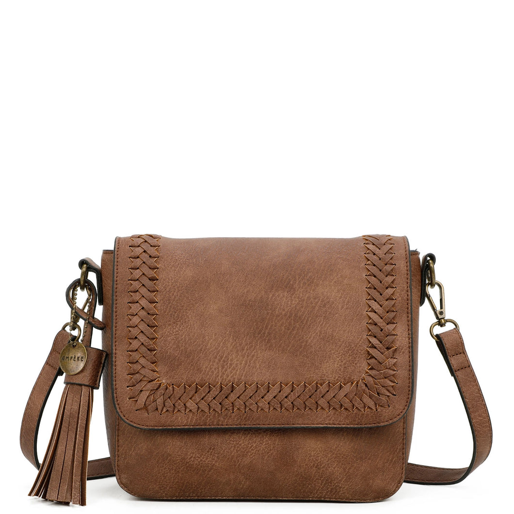 Della Crossbody Purse - Brown | Vegan Leather