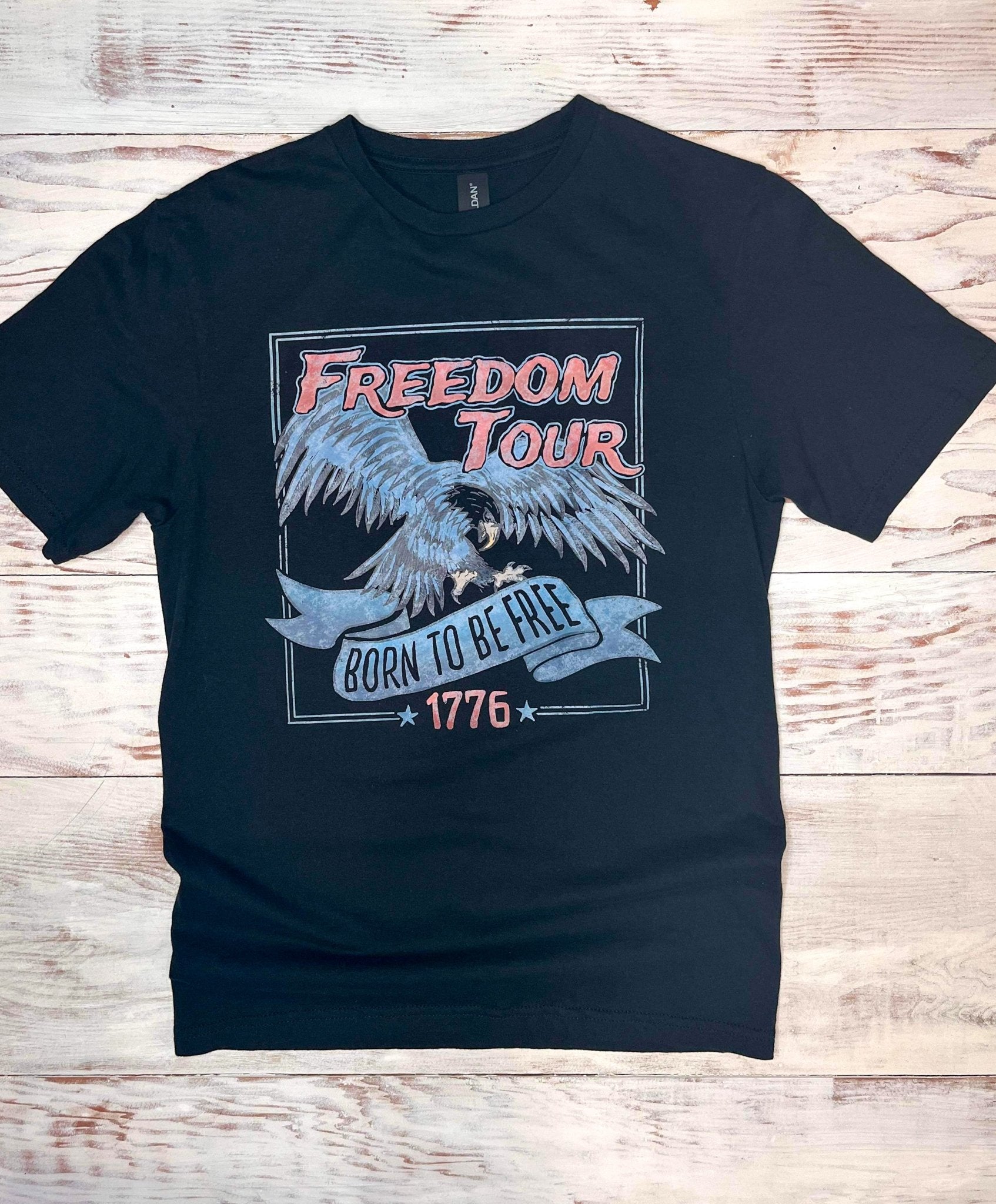 Freedom Tour Black Short-Sleeve Unisex T-Shirt - Lavender Hills BeautyLavender Hills Beauty Studio