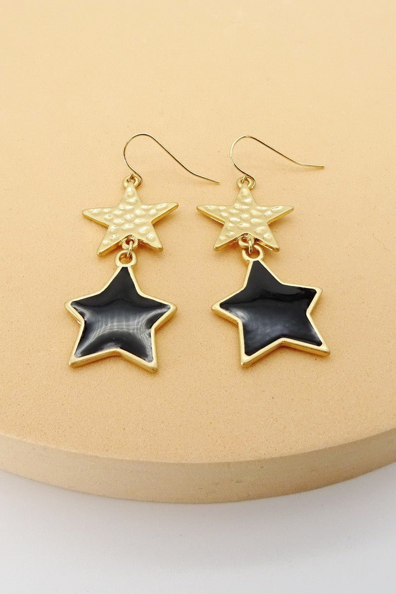 Gold Double Star Earrings - Lavender Hills BeautyLavender Hills Beauty31e04015