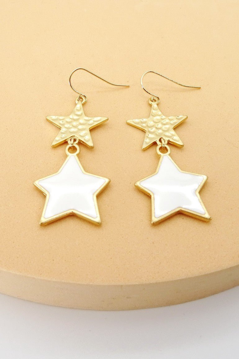 Gold Double Star Earrings - Lavender Hills BeautyLavender Hills Beauty31e04017