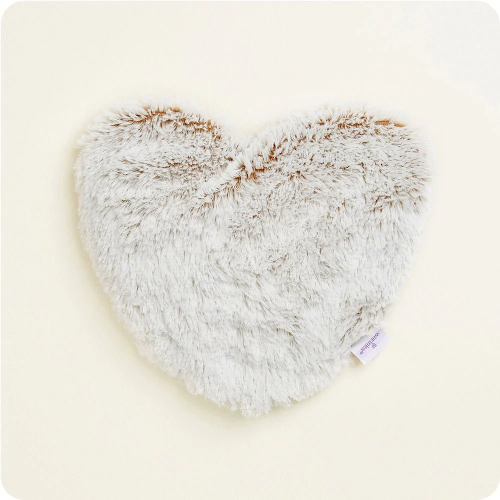 Marshmallow Brown Heart Heat Pad | Warmies - Lavender Hills BeautyWarmies