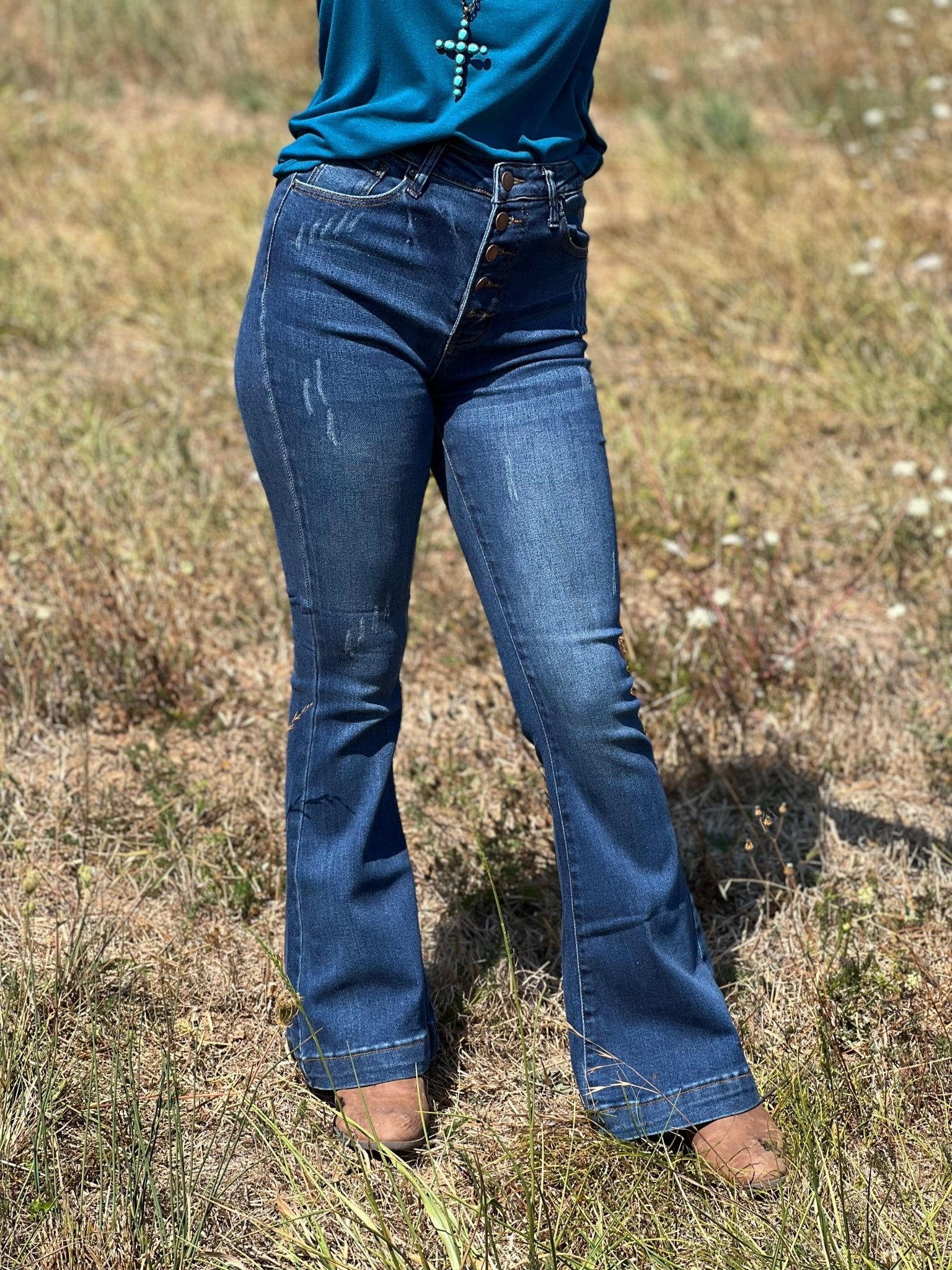 Hattie Vintage Flare Jeans | Risen Jeans | RDP1269 - Lavender Hills BeautyRisen
