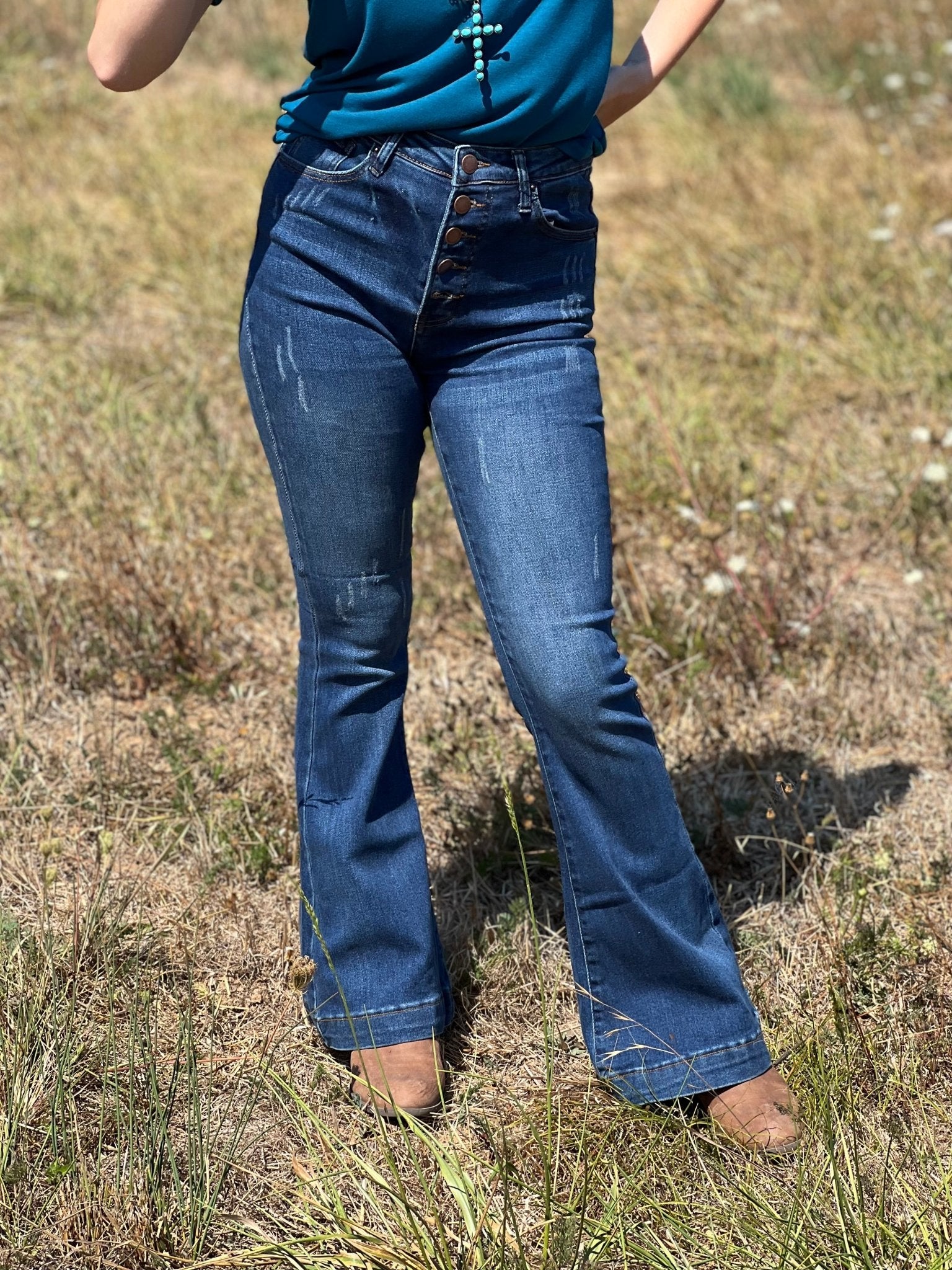 Hattie Vintage Flare Jeans | Risen Jeans | RDP1269 - Lavender Hills BeautyRisen