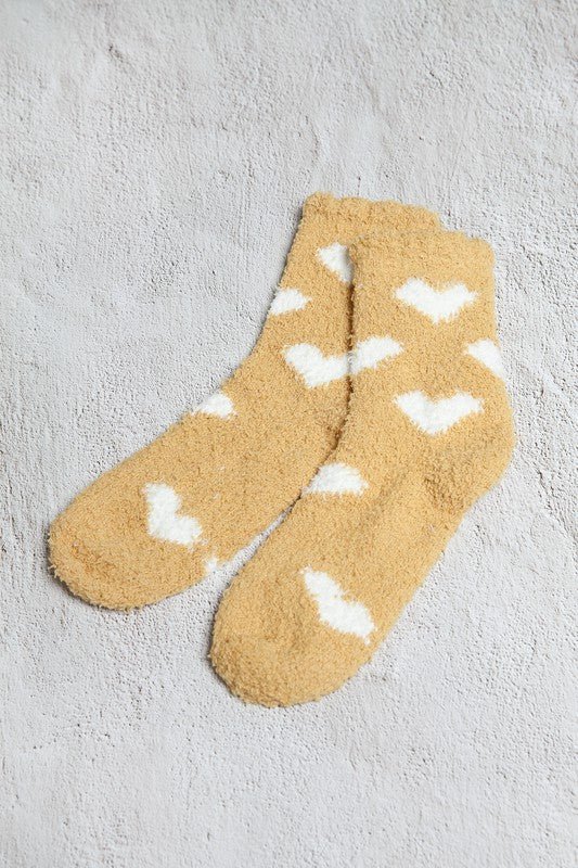 Heart Fuzzy Fleece Plush Socks - Lavender Hills BeautyLavender Hills Beauty40S02047