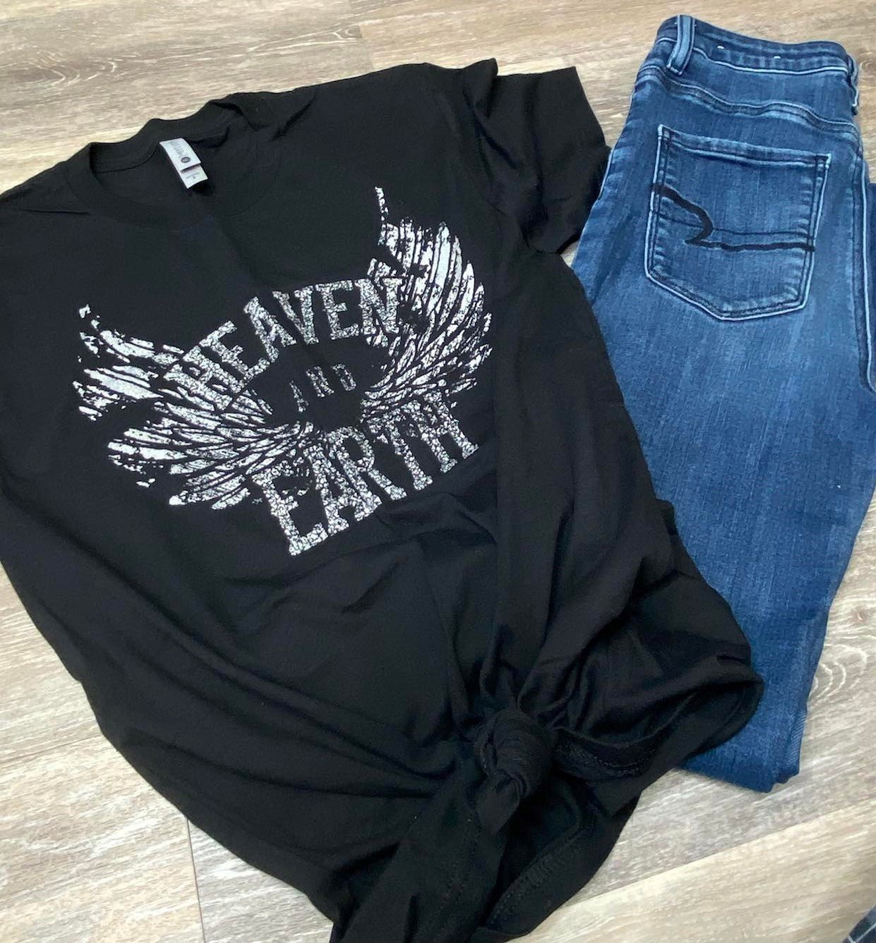 Heaven & Earth T-Shirt - Lavender Hills BeautyShe Shed Wholesale