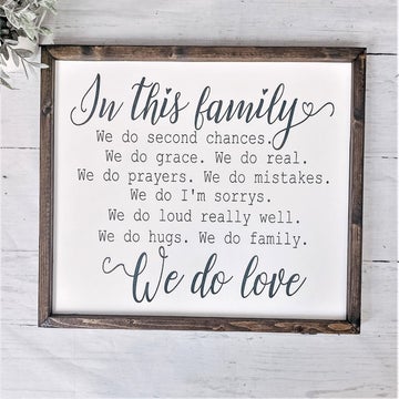 In This Family We... Farmhouse Sign - Lavender Hills BeautyLittle Big Things