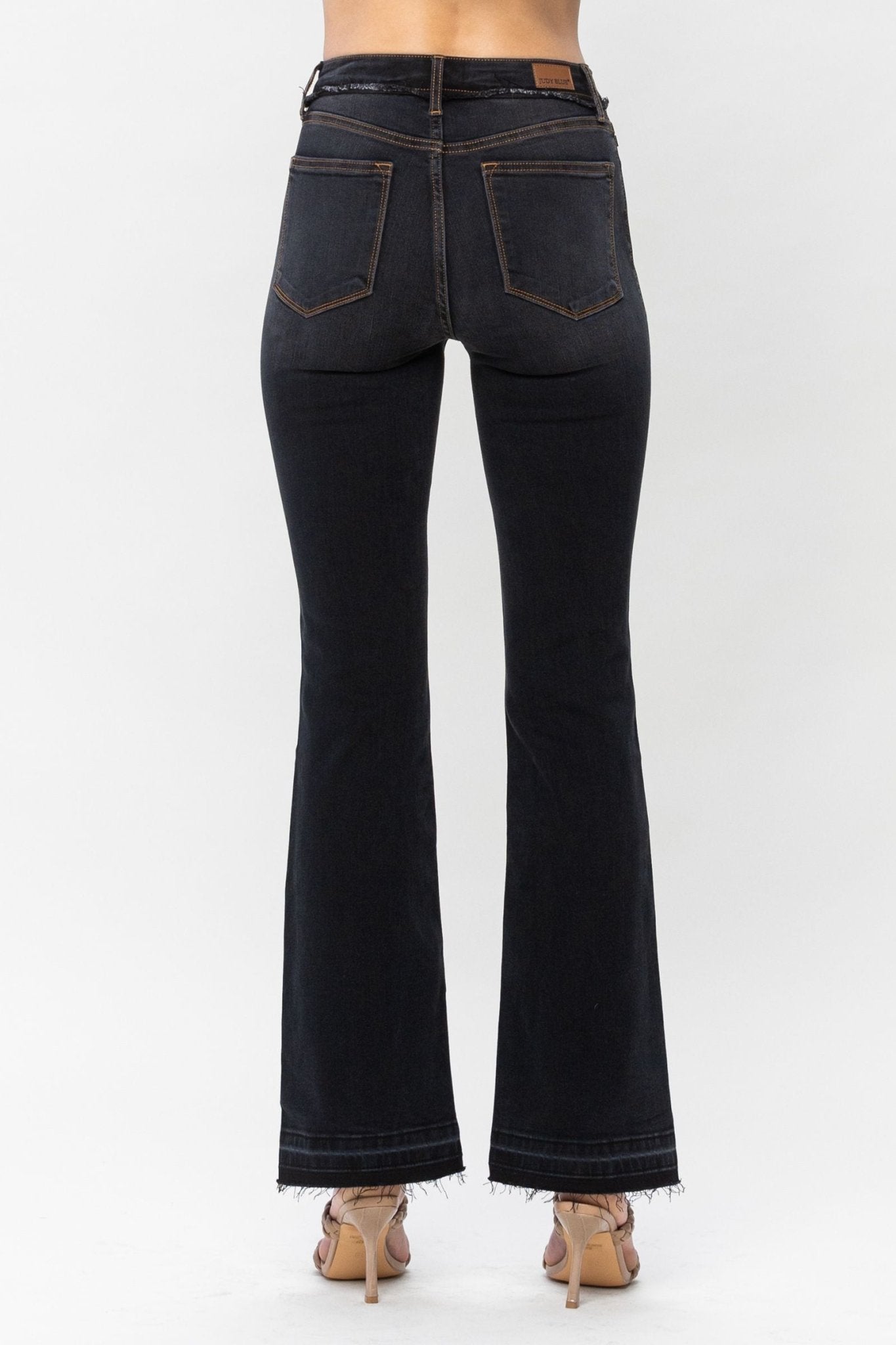 La-la Edgy Black Slim Bootcut Jeans | Judy Blue | 82535 - Lavender Hills BeautyJudy Blue