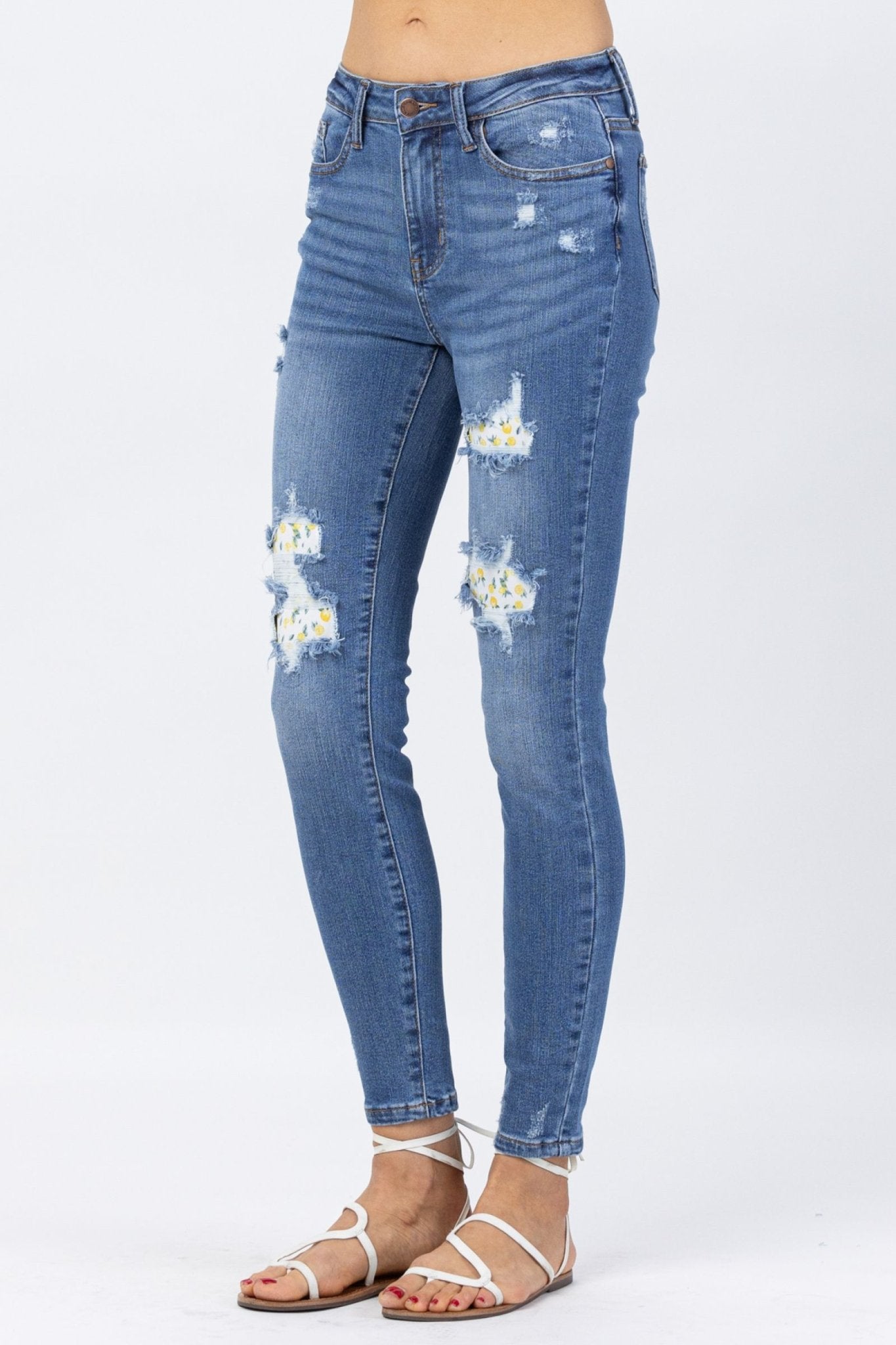 Lemon Patch High Rise Skinny Jeans | Judy Blue | 88233 - Lavender Hills BeautyJudy Blue88233REG-MD-0(24)