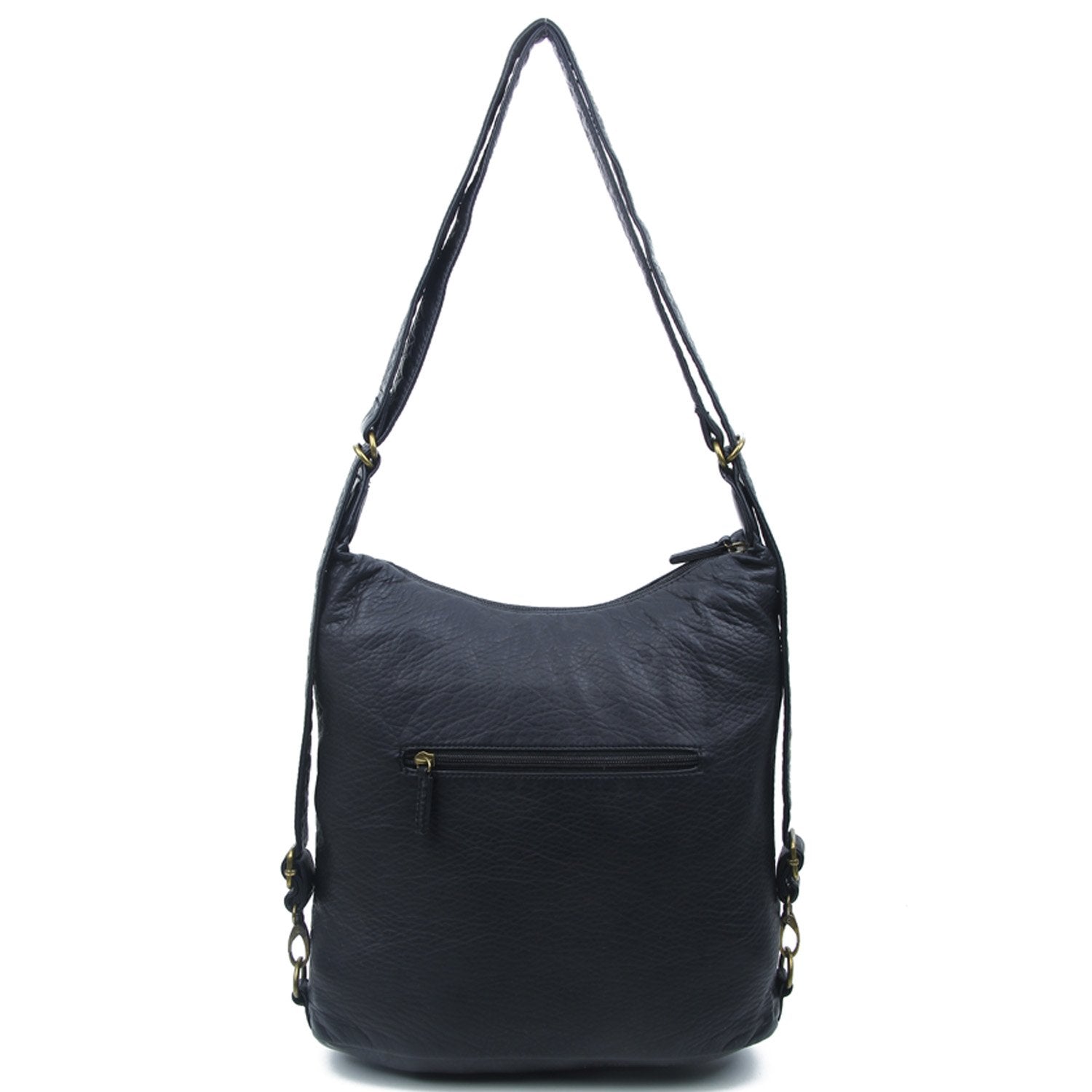 Lisa Convertible Backpack Crossbody Purse - Black | Vegan Leather - Lavender Hills BeautyAmpere CreationsB334-BLK