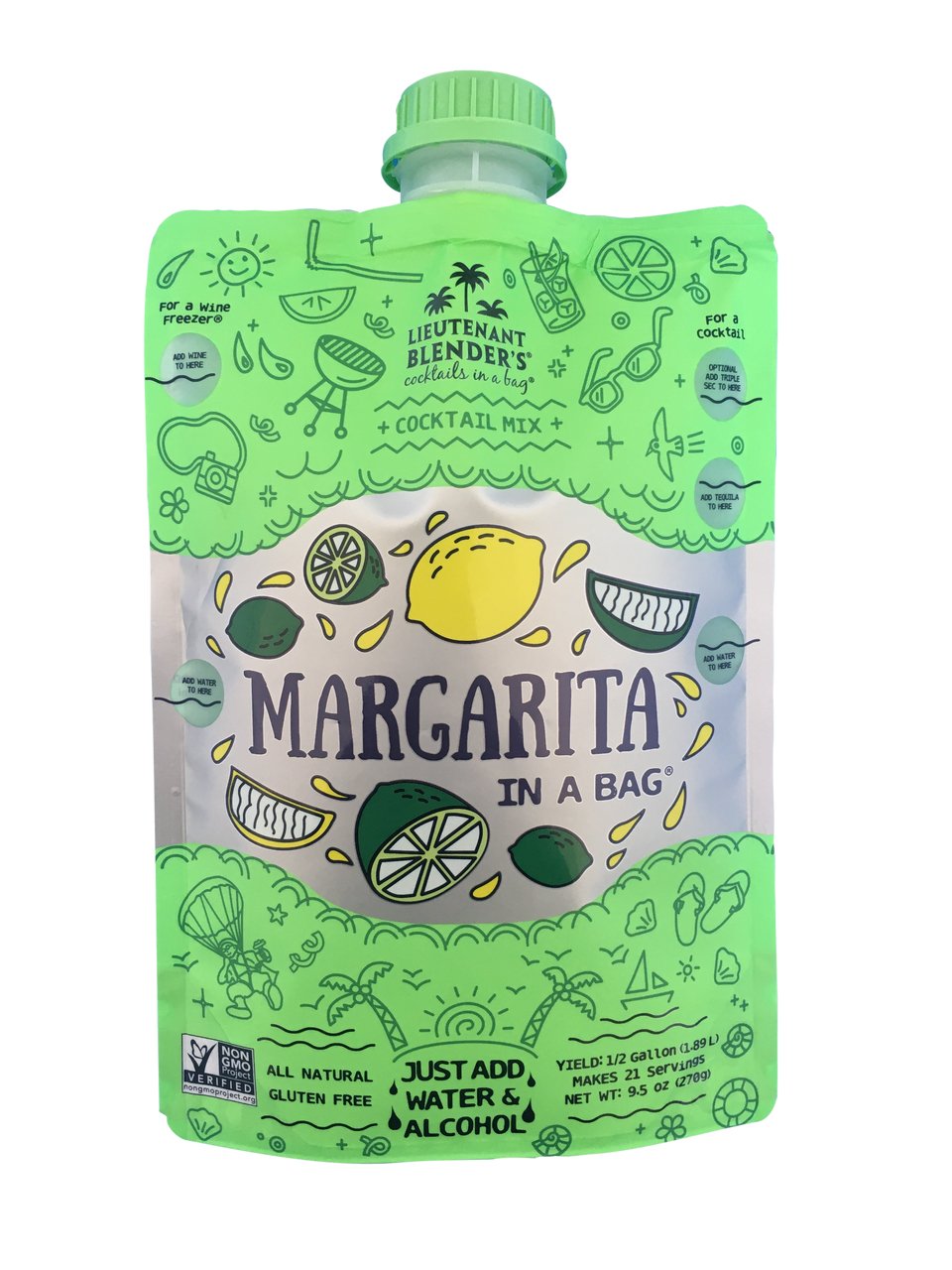 Margarita in a Bag Non-GMO | Lt Blender's - Lavender Hills BeautyLieutenant Blender'sNG-MARG-2L-12