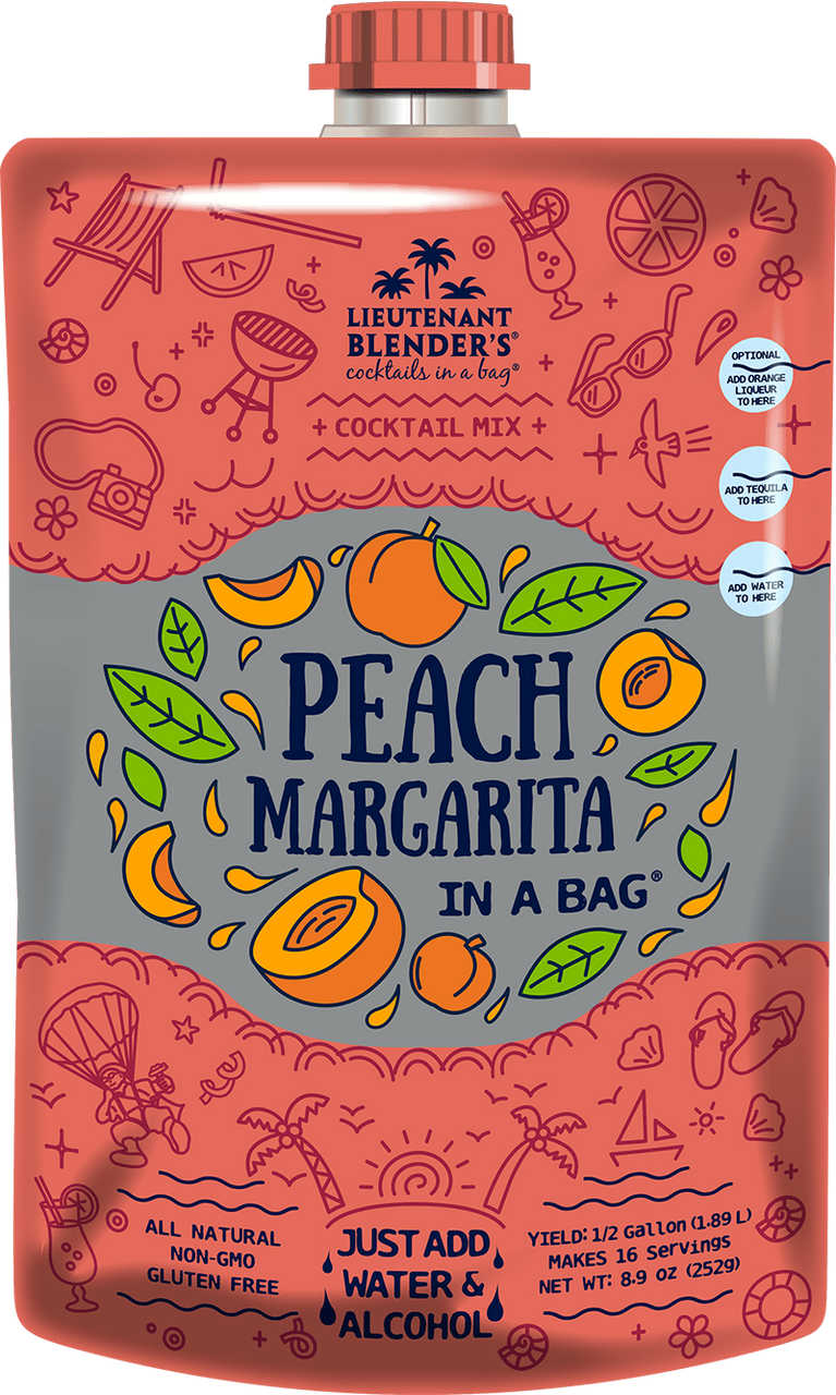 Peach Margarita in a Bag Non-GMO | Lt Blender's - Lavender Hills BeautyLieutenant Blender'sNG-PMARG-2L-12