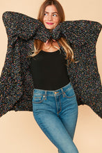 Load image into Gallery viewer, Confetti Dot Popcorn Knit Cardigan - Black Multi
