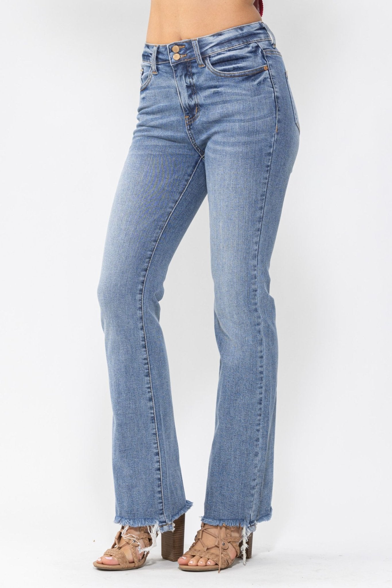 Shania Bootcut Double Button Jeans | 88140 | Judy Blue - Lavender Hills BeautyJudy Blue88140REG-MD-1(25)