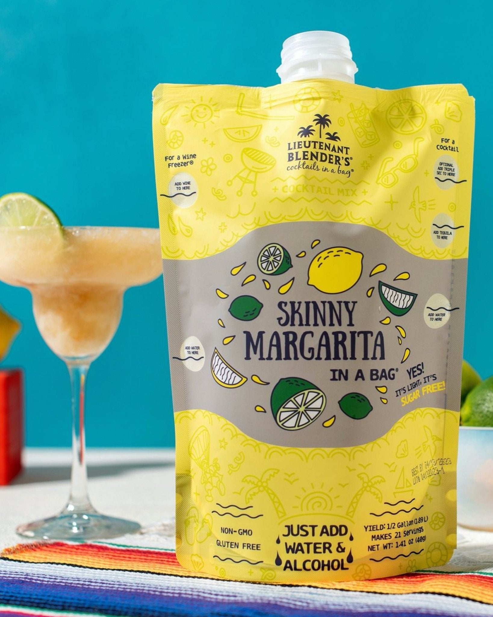 Skinny Sugar-Free Margarita in a Bag Non-GMO | Lt Blender's - Lavender Hills BeautyLieutenant Blender'sNG-SFMARG-2L
