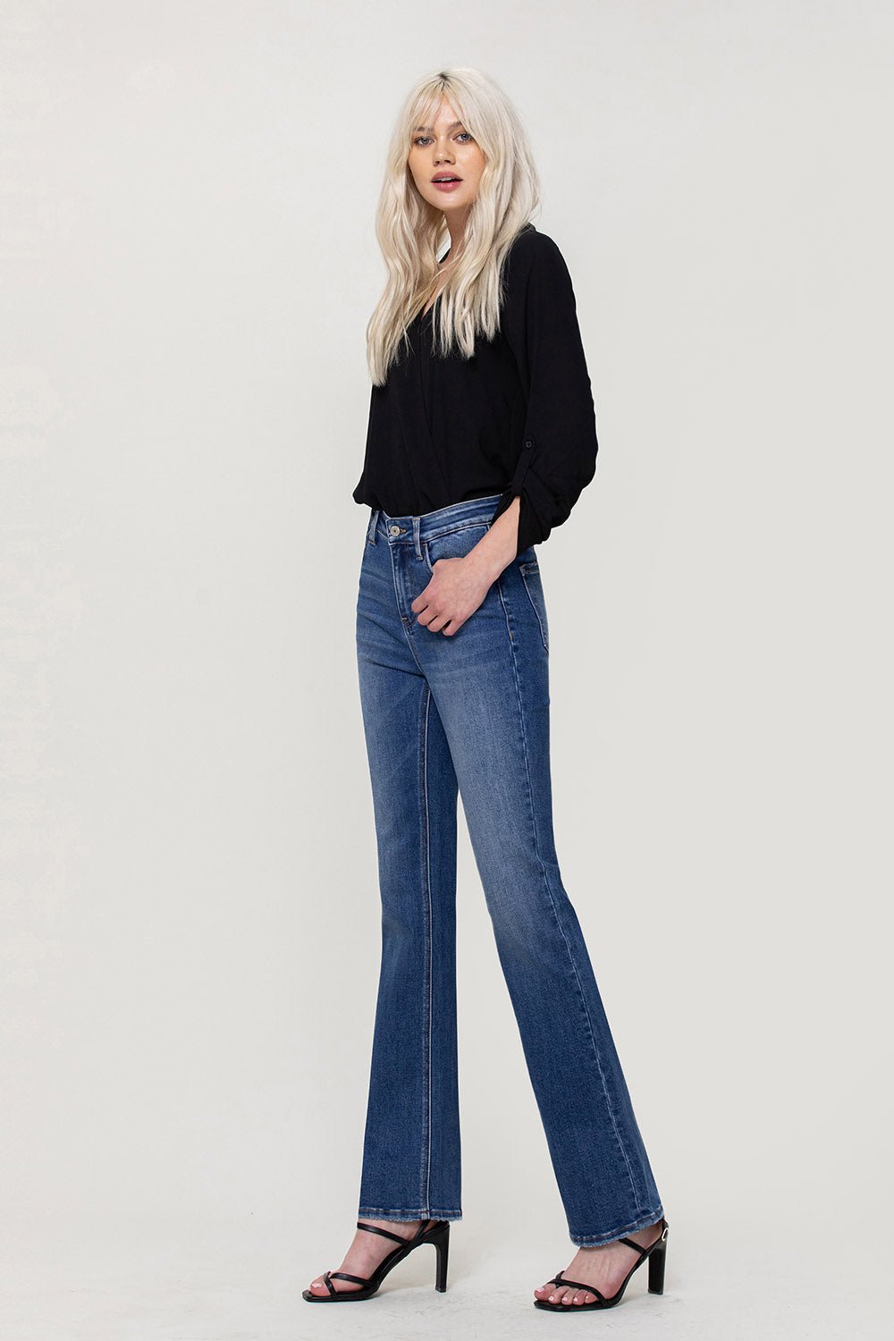 Skylar Slim Bootcut Jeans | Vervet by Flying Monkey | T5353 - Lavender Hills BeautyVervet