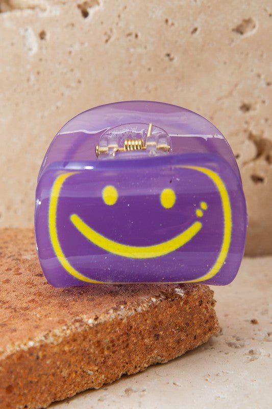 Smiley Face Hair Claw Clip - Lavender Hills BeautyLavender Hills Beauty40H612