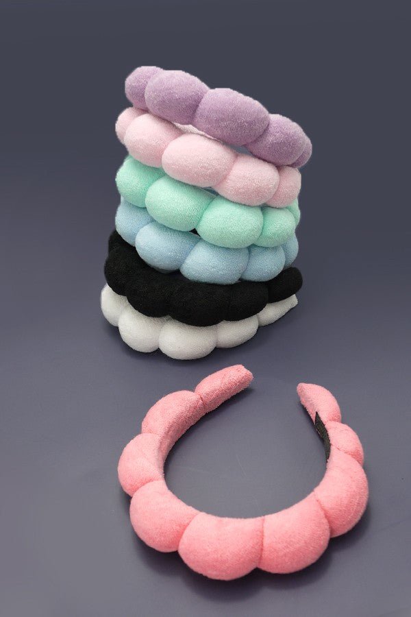 Spa Sponge Scalloped Terry Towel Headband - Lavender Hills BeautyLavender Hills Beauty40HB122