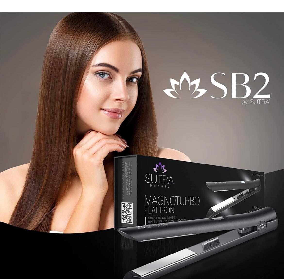 Sutra Beauty Ceramic Flat Iron (Black)