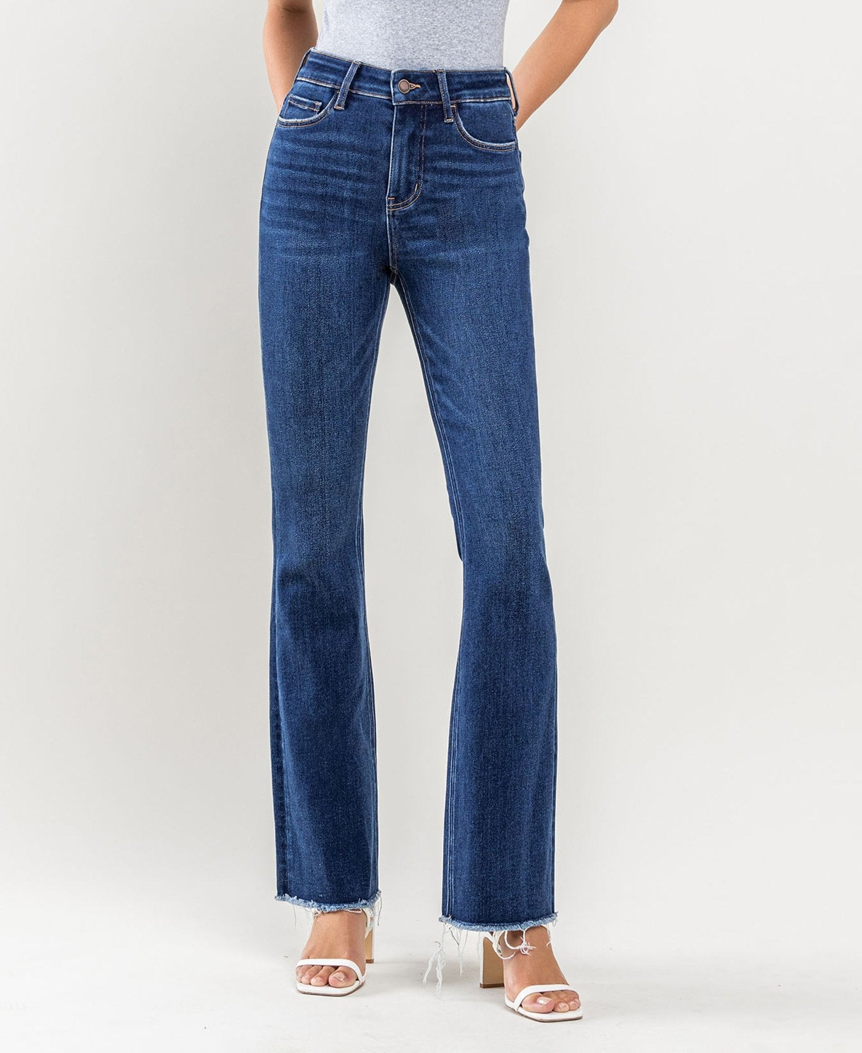 Shia Cropped Flare Jeans - Morning Lavender Boutique Jeans